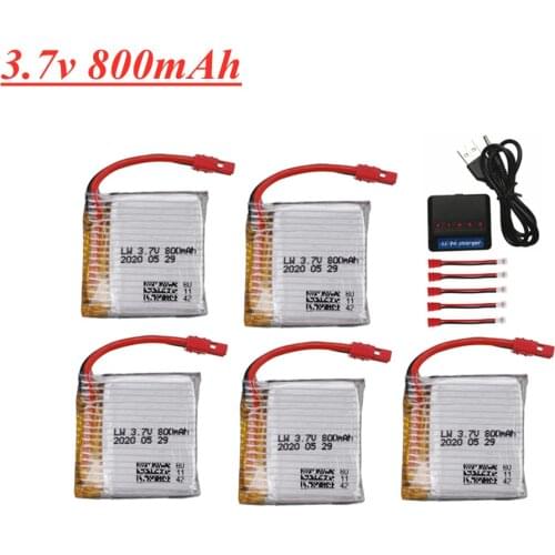 Upgrade 3.7V 800mAh lipo battery and charger for SYMA X21 X21W x26 X26A RC quadcopter spare parts 3.7V 902830 battery