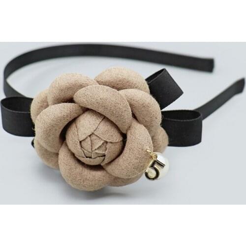 Fashion Bowknot Flower Headband Women Girls Hairband Elegance Headwear Woolen Floral Pearl Hair Hoop Sweet Kids Hair Accessories