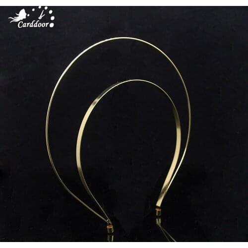 Carddoor Fashion Crown Design Headband Wedding Hair Accessories Gold Black HairBands Tiara Crown Bridal Hair Jewelry