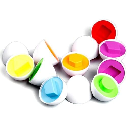 Essential 6 egg/set Learning Education toys Mixed Shape Wise Pretend Puzzle Smart Baby Kid Tool Toys For Children Lowest Price