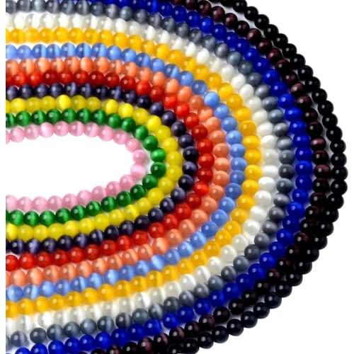 Opal Scattered Beads Glass Beads Semi-Finished round Beads Beads String DIY Ornament Accessories jewelry making supplies