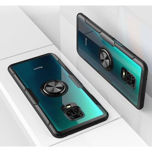 Transparent Car Holder Magnet Ring Phone Case Silicone Cover On For Xiaomi Redmi Note 9S 9 Pro Max Note9 S Note9s 128 GB Global