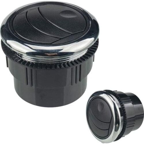 Universal Air Conditioning Vent Outlet 360° Rotation Vent Round A/C Electroplate Corner Vents for RV Bus Electric Car Diamter