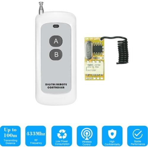 433Mhz Universal Receiver Module RF Remote Control Smart Switch Relay 1CH Mini Wireless Control Switch Transmitte Remote Control