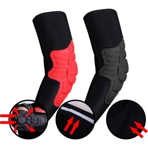 Breathable Elbow Brace Pads Guard Compression Padded Arm Support Sleeve Protector For Skateboarding Basketball Football