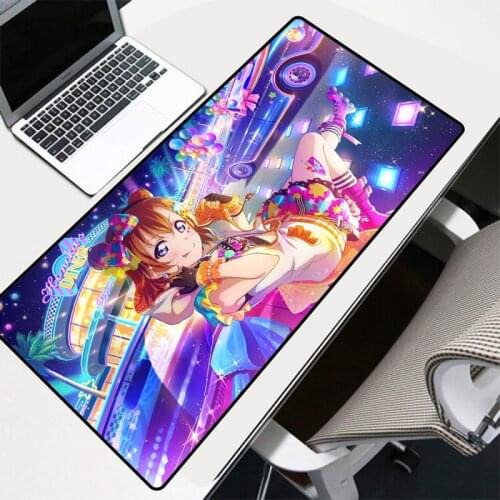XGZ Animation Mouse Pad Cute Girl Game Desk Pad Machine Accessories Mouse Pad Computer Notebook Office Keyboard Desk Mat