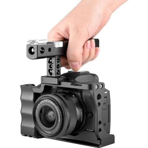 Yelangu M50 Camera Cage Professional Aluminum Alloy Film Movie Making Video Stabilizer Rig for Canon EOS M50 with Top Handle