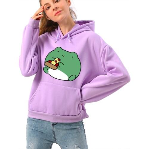 Merry Pretty Kawaii Frog Hoodies Women Oversized Harajuku Pullovers Hooded Sweatshirt Autumn Winter Long Sleeve Korean Cute Tops