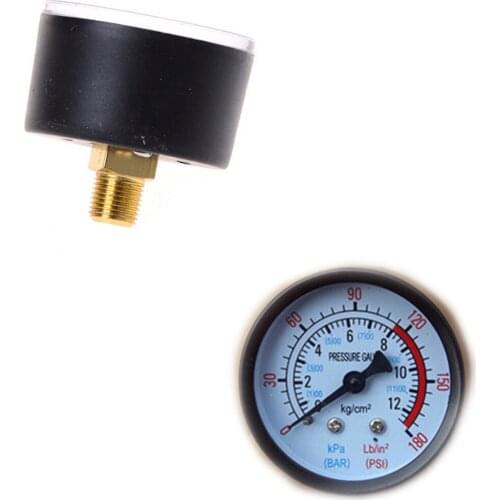 1PC Hot Selling Air Compressor Pneumatic Hydraulic Fluid Pressure Gauge 0-12Bar / 0-180PSI