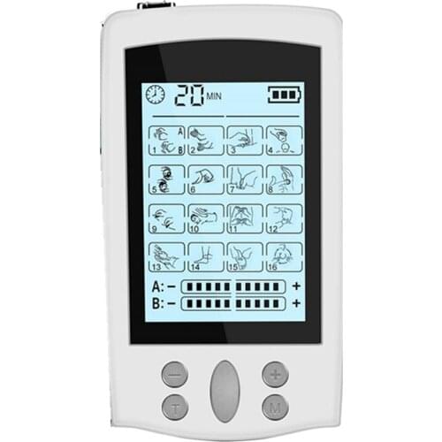 16 Modes Therapy Body Massager Dual Channel Electric Muscle Stimulator Pulse Physiotherapy Treatment Devices US Plug