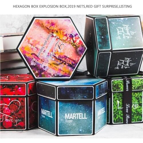 18 Colors Surprise Party Love Explosion Box Gift Explosion for Anniversary Scrapbook DIY Photo Album Christmas Gift Droshipping