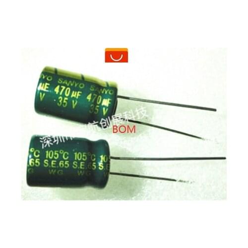 10pcs electrolytic capacitors 470UF 35V 10x16mm 105C Radial High-frequency low resistance Electrolytic Capacitor