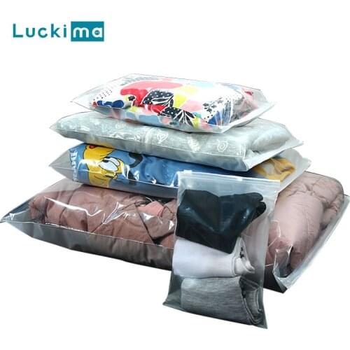 50/100Pcs Zip Lock Storage Bag 12 Wire Thick Home Organizer Zipper Transparent Seal Bags Reusable Package for Jewelry Bedding