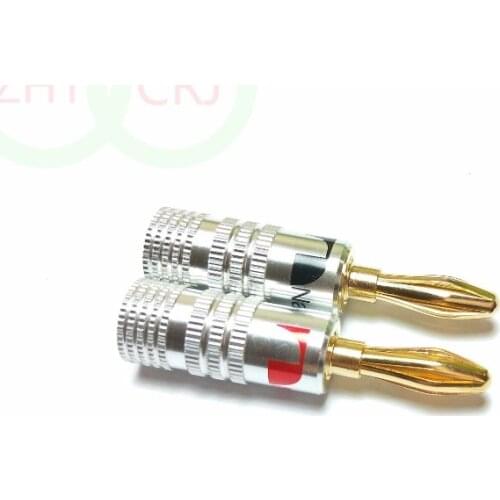 50pcs Nakamichi 24K Gold Nakamichi Speaker 4mm banana plug Audio connector New