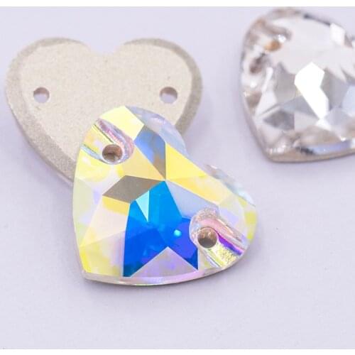 Astrobox Lovely Heart-Shaped Sew On Stone Crystal Glass Rhinestones Perfect For Sewing On Wedding Dress Clothes Garment DIY