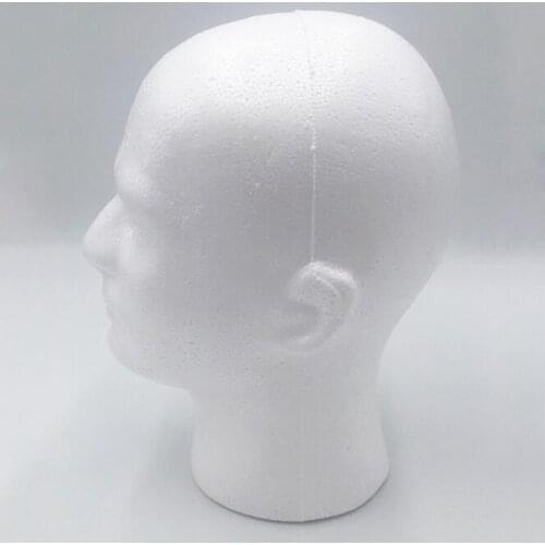 White Salon Mans Mannequin Stand Model For Wig Headset Headwear Jewelry Display