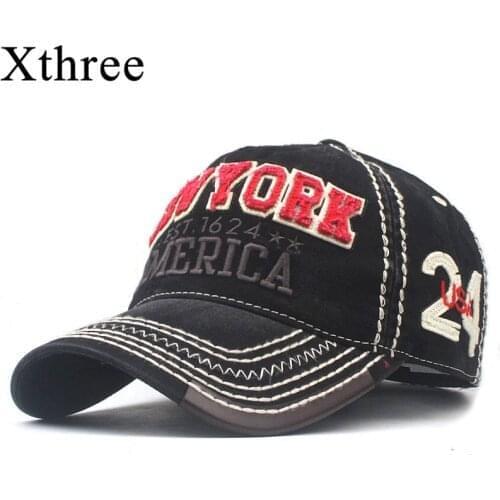 Xthree Spring Baseball Cap For Men Cap Embroidery Letter Cap Retro Snapback Gorras Hombre hats Bone Casual Hip Hop Caps
