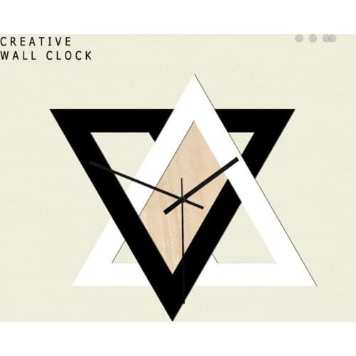Nordic black and white creative wall clock Retro personality mute minimalist decorative clocks creative home decoration