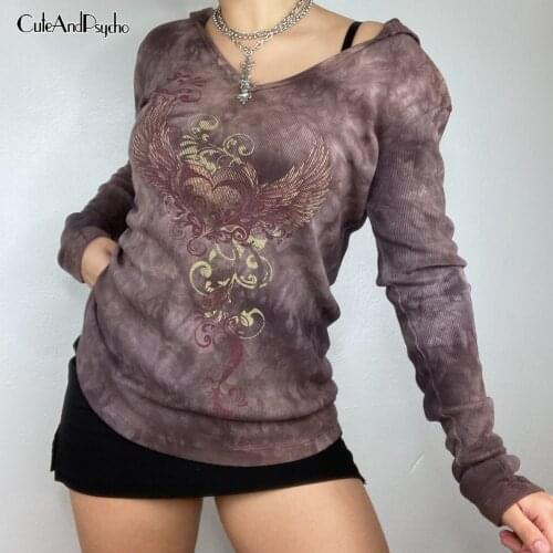 Женские футболки с капюшоном Cuteandpsycho China At AliExpress