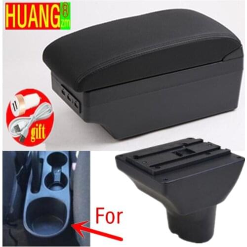 For Hyundai I20 Armrest 2012-2018 Interior Parts special Retrofit parts Car Armrest box Center Storage box USB LED