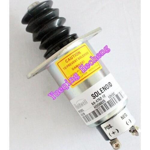 2003 SA-4752-12 shutoff solenoid three connectors POS(+) NEG(-) AUX