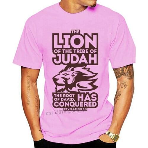 O-Neck Cotton Mens T Shirt Summer Fashion Retro Logo Tshirt Funny Designers Lion Of The Tribe Of Judah 3D Print Tee-Shirt