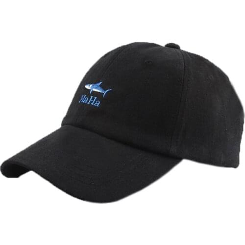 100% Cotton Mens Baseball Caps Spring Summer Dad Hat Women Snapback Hip Hop Casual Shark Black Cap Casquette Bone gorra hombre