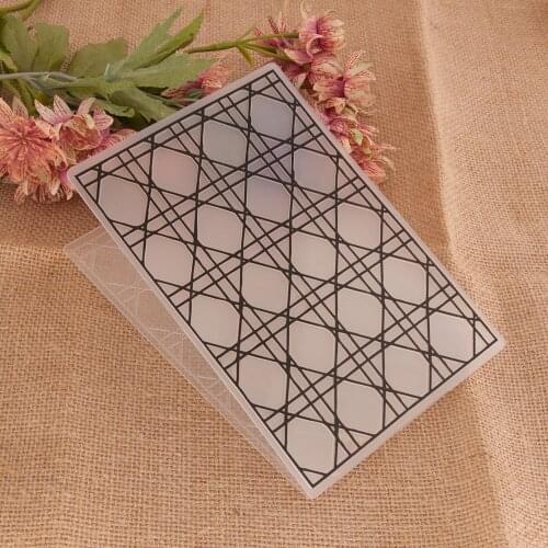 KLJUYP Lattice Plastic Embossing Folder Template For Scrapbooking Crafft DIY Photo Album Card Holiday decoration