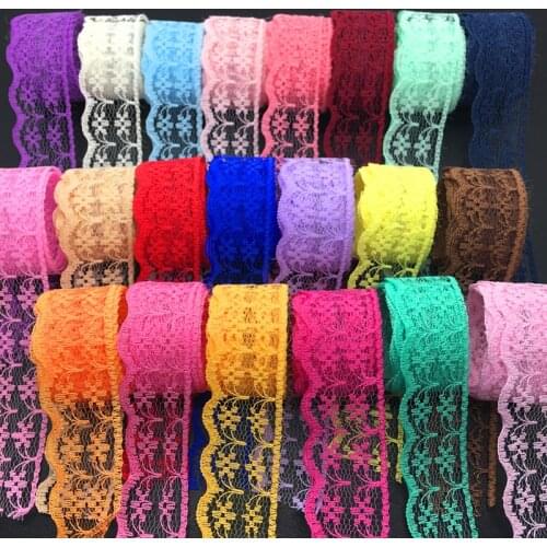 3/4" 20mm Wide (10yards/lot) Handicrafts Embroidered Net Lace Trim Ribbon DIY Wedding/Birthday/Christmas Decorations