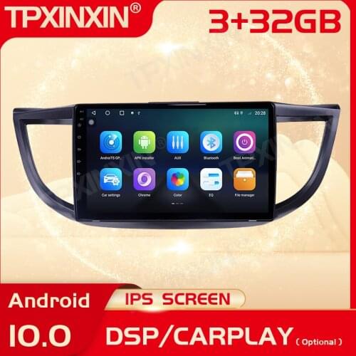 2 Din Carplay Android Radio Receiver Multimedia Stereo For Honda CRV 2011 2012 2013 2014 2015 GPS Navigation Recorder Head Unit