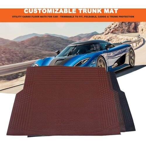 120CM DIY Cropable Non-slip Utility Car Rear Trunk Boot Liner Cargo Mat Luggage Tray Foldable Cargo Rear Mat Trunk Protection