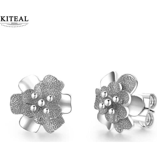 KITEAL online shopping india Goddess earring Flower earrings 12mm*12mm Three petals earings fashion jewelry charms