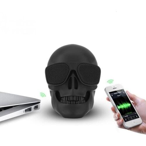 Portable Mini Skull Head Speaker Wireless Speaker HD Bass Stereo Speaker special Provides impressive true sound