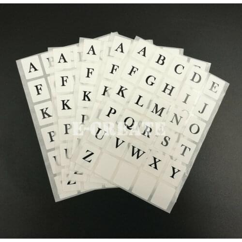 White Alphabets Letters Self Adhesive Sticker ,30 sets " A to Z " 13mm x 16mm