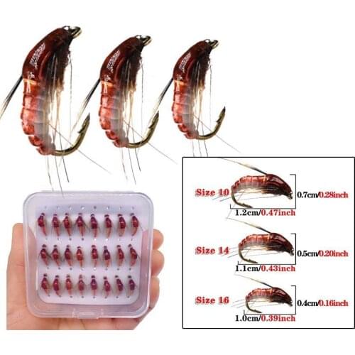 Woolly Worm Brown Caddis Nymph Fly Deer Hair Beetle Trout Salmon Tilapia Fly Fishing Поддельная приманка Fly Bait Fishing Lure