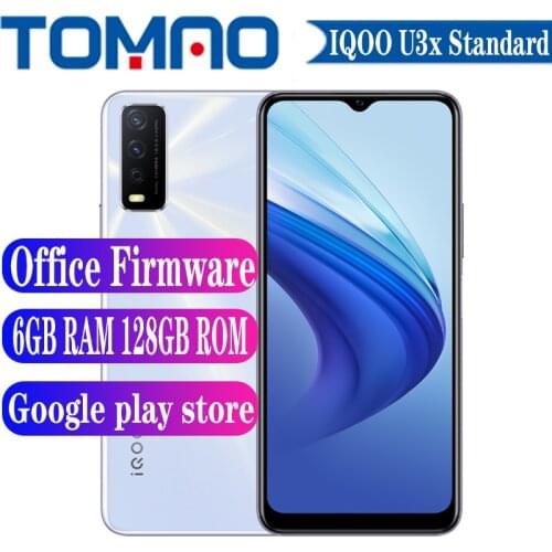 Vivo iQOO U3x Standard Version Cell phone Android 11 4GB 6GB RAM 128GB ROM 5000mAh 18W 6.51" 13MP Carema Helio G80 Google Play