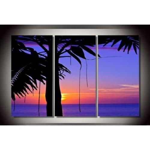 Modern Oil Painting On Canvas for home decoration sea sunset landscape painting