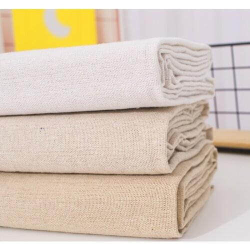 1meter Raw cloth faux Linen fabric rough solid polyester cotton fabric for sewing storage bag and pillow case background cloth