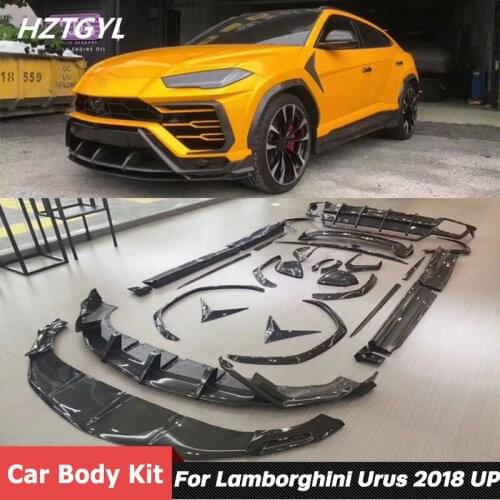 Carbon Fiber Front Rear Bumper Lip Diffuser Spoiler Side Skirts Engine Hood For Lamborghini Urus Modify 2018 Up