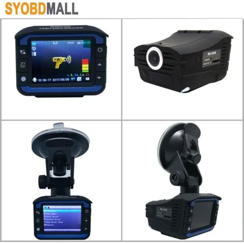 2.0 Inch DVR Camera Car Detector Radar 2 in 1 Dash Recorder 360 Full Band Anti Laser Radar Detectors Russian And English Version