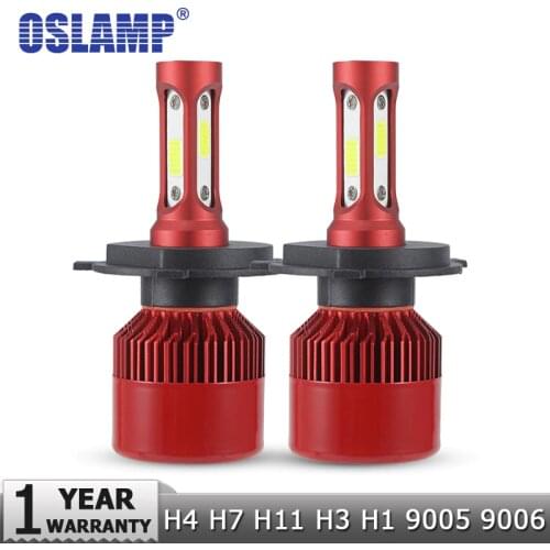 Oslamp H4 LED Headlight Bulbs H7 H11 H1 H3 9012 9005 9006 COB Auto Headlamp 60W 7000lm 6500K/4300K 9007 H13 LED Car Light Bulb