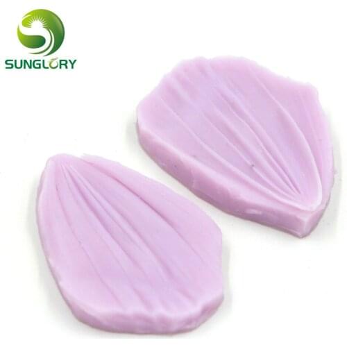 Small 2PCS Leaf Silicone Mold For Cake Decoration Leaves Fondant Mold Gum Paste Moldes De Silicona Molds For Baking Color Purple