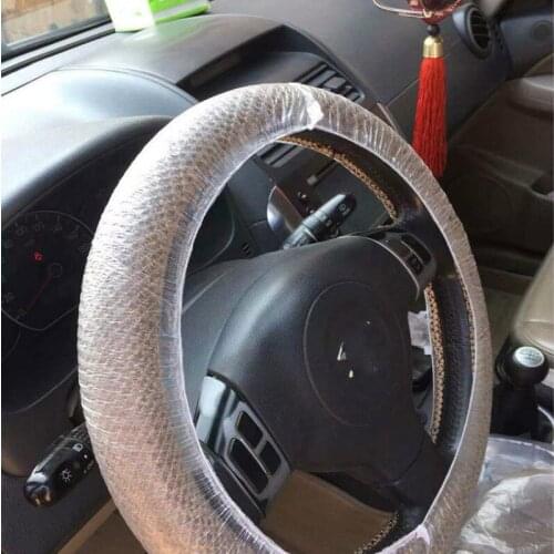 5sets/lot Disposable Pe Car Steering wheel Gear lever Seat Cover Vehicle Maintenance Beauty Dust and Dirt Protector Cleaning