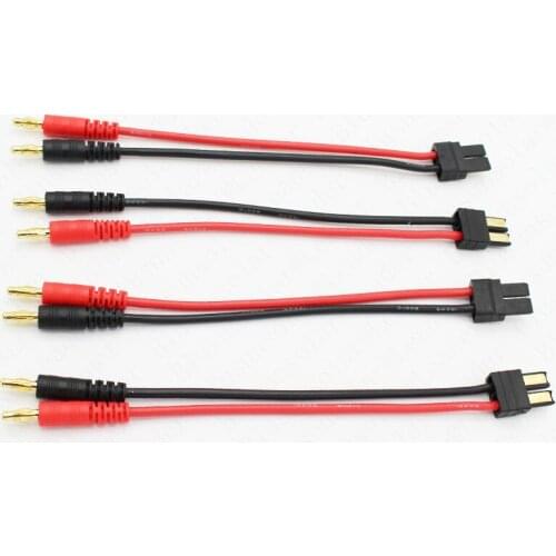 5 pcs /Lot 4.0mm Banana Plug to high quality TRX Male Connector Adaptor Cable 14cm for Lipo Battery Balance Charging