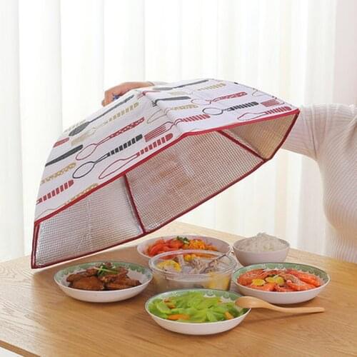 70cm Meal Cover Kitchen Cover Foldable Insulation Table Cover Keep Warm Hot Aluminum Foil Food Cover Kitchen Gadgets Accessories