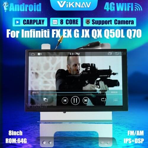 8 inch Car multimedia DvD player For Infiniti FX EX G JX QX Q50L Q70L CAR GPS navigation Car stereo Car adio player Android