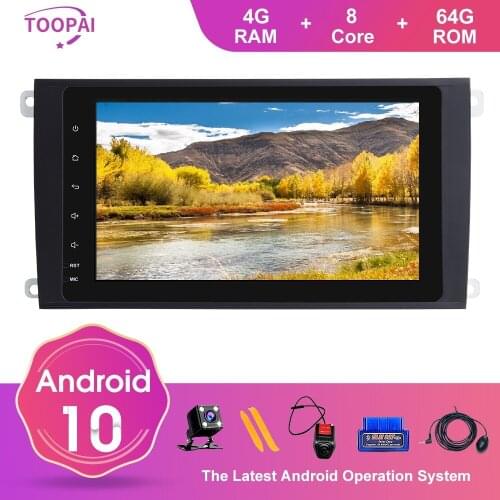 TOOPAI IPS SWC Android 10 For Porsche Cayenne 2003-2010 GPS Navigation Car Multimedia Player Auto Radio Stereo Head Unit