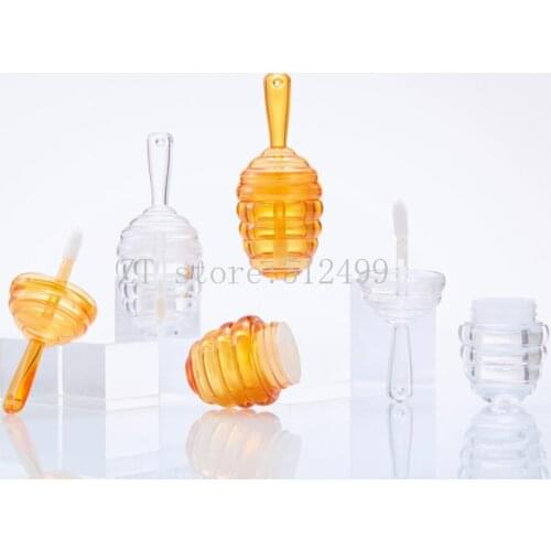 9ML Lipgloss Bottle Honey Lip Gloss Tube Clear Amber Plastic DIY Lip Gloss Containers Bottle Mini Empty Cosmetic Container Tool