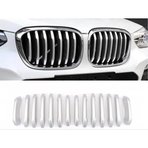 14pcs Car Front Grill Decoration Strips Trim For BMW X3 G01 X4 G02 2018 2019 Accessories