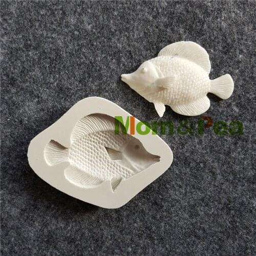 Mom&Pea MPB0056 Fish Shaped Silicone Mold Cake Decoration Fondant Cake 3D Mold Food Grade